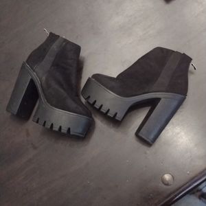 Black suede ankle boot